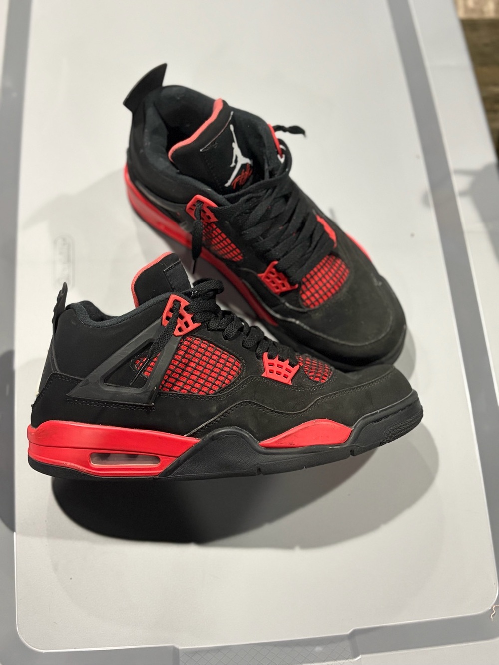 Jordan Men's Sneakers size 9 - Black/Red